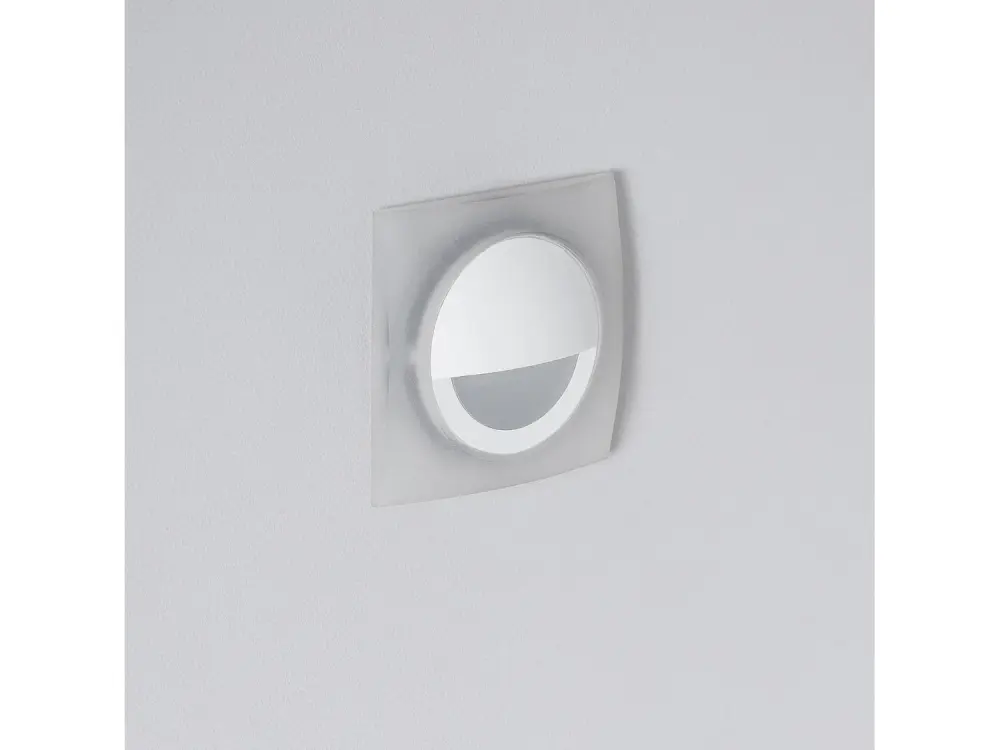 Baliza Exterior LED 3W Empotrable Pared Cuadrado Blanco Occulare Blanco Cálido 2700K