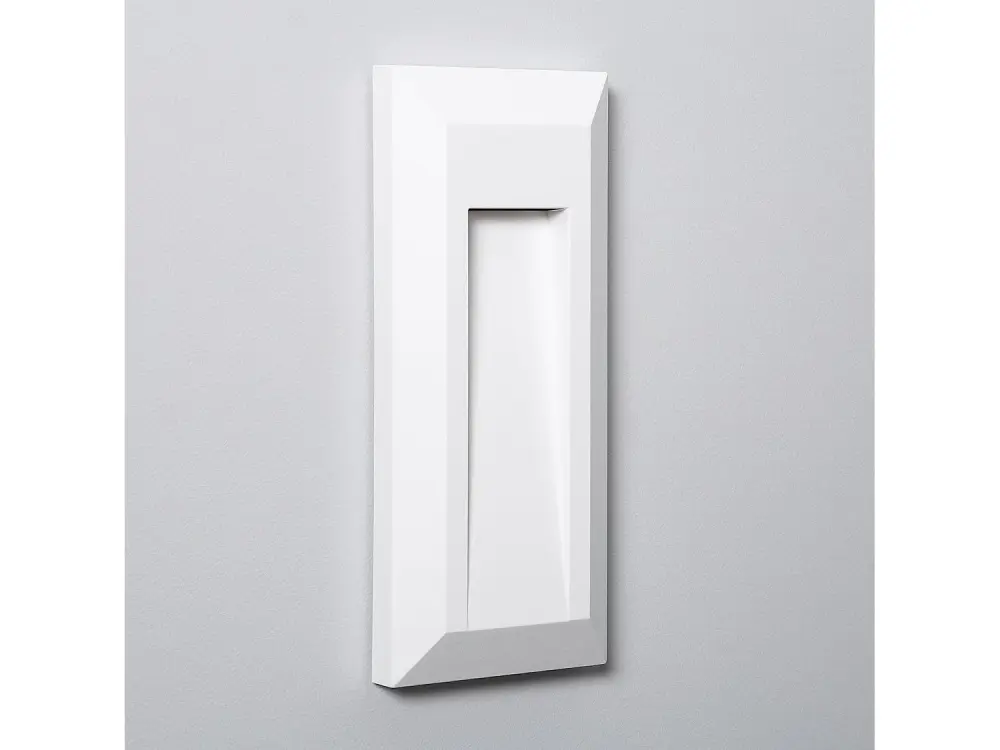 Baliza Exterior LED 1W Superficie Pared Rectangular Blanco Gisli Blanco Cálido 2700K