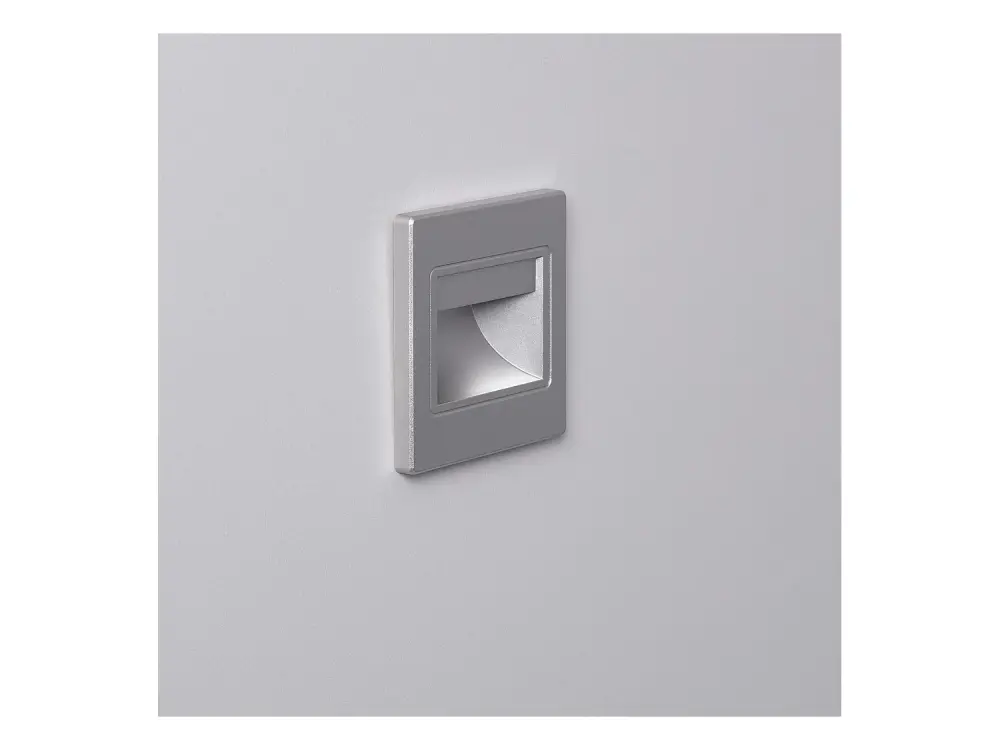 Baliza LED 1.5W Empotrable Pared Gris Randy Blanco Neutro 4000K