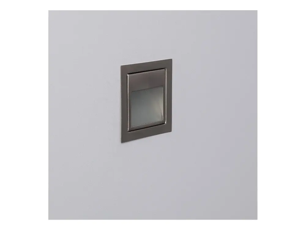 Baliza de Pared LED 1.5W Empotrable Acero Larry Blanco Cálido 3000K
