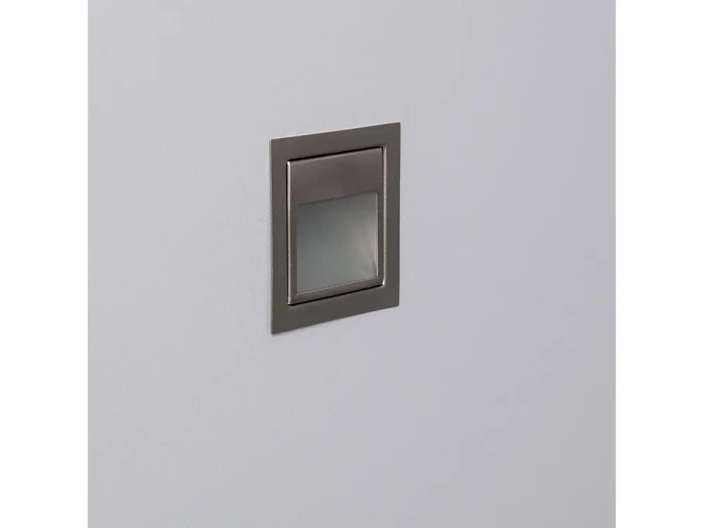 Baliza de Pared LED 1.5W Empotrable Acero Larry Blanco Neutro 4000K