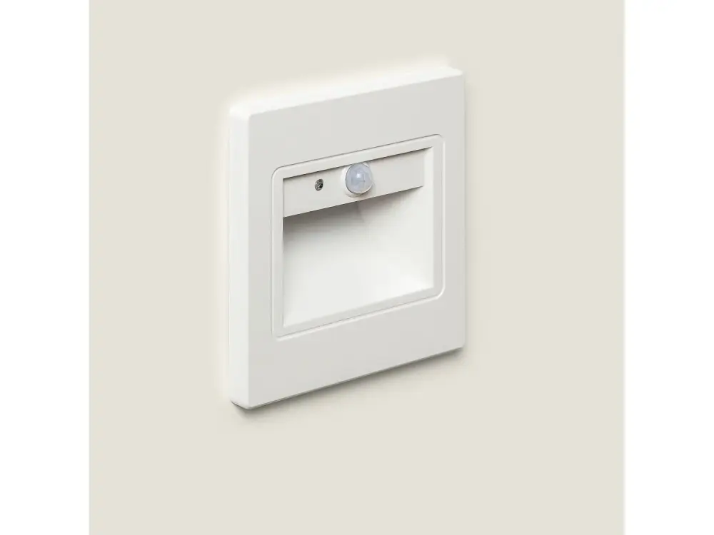 Baliza de Pared LED 1.5 W Empotrable con Sensor PIR Bark Blanco Blanco Neutro 4000K