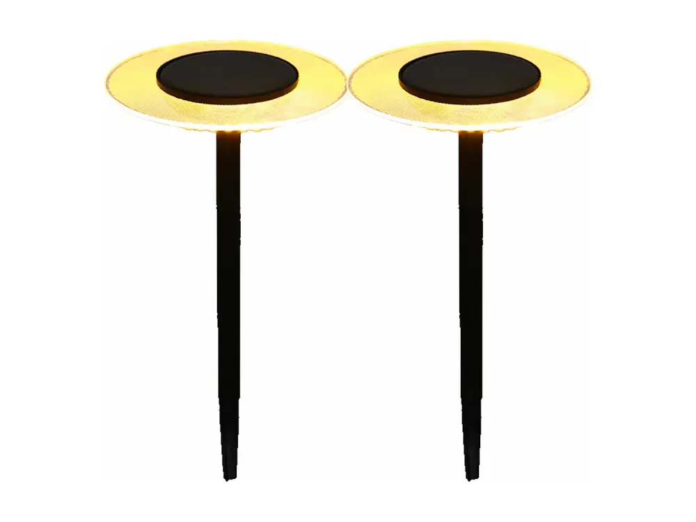 2 balizas solares para clavar en el suelo H35cm 2x UFO