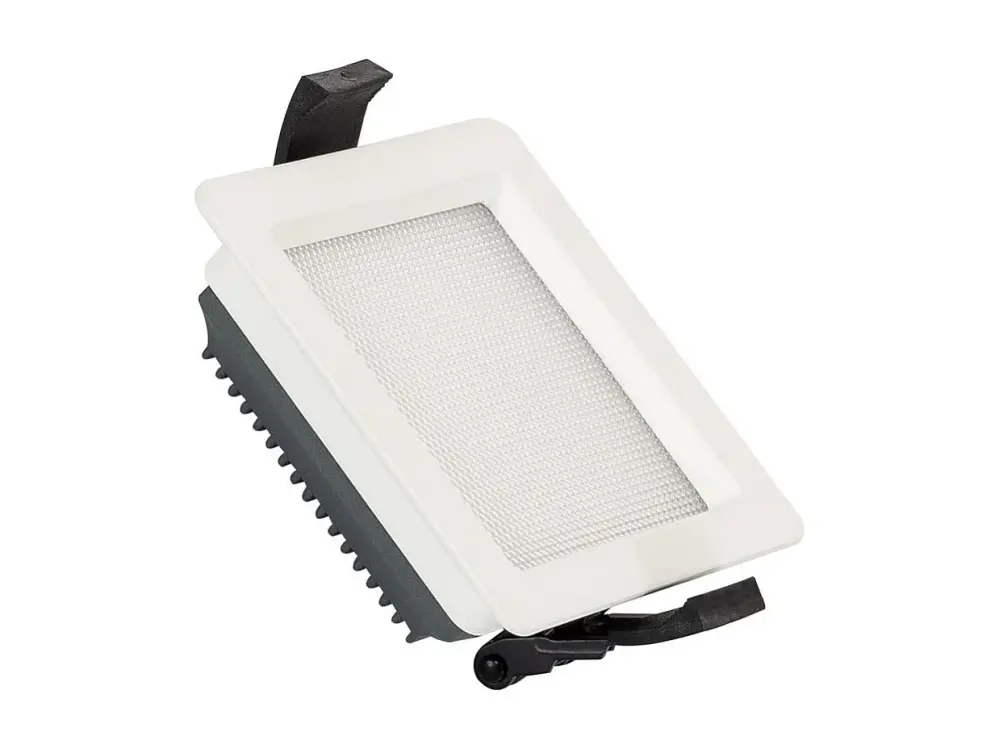 Downlight LED 10W New Aero Slim Cuadrado 130 lm/W Microprismático (UGR17) LIFUD Corte 85x85 mm Blanco Frío 6000K - 6500K
