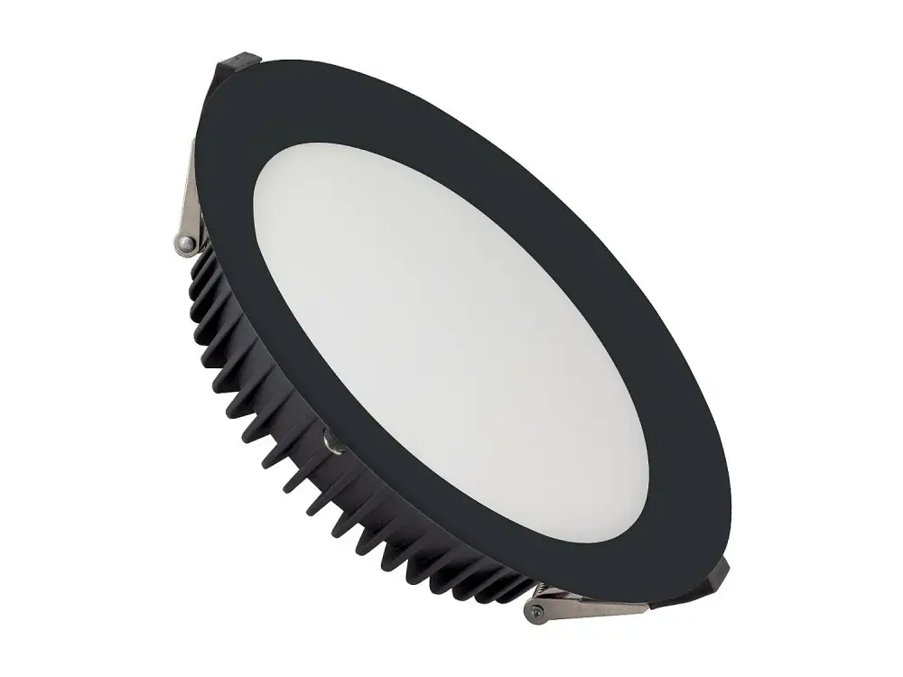 Downlight LED 24W New Aero Slim 130 lm/W LIFUD Negro Corte Ø 200 mm