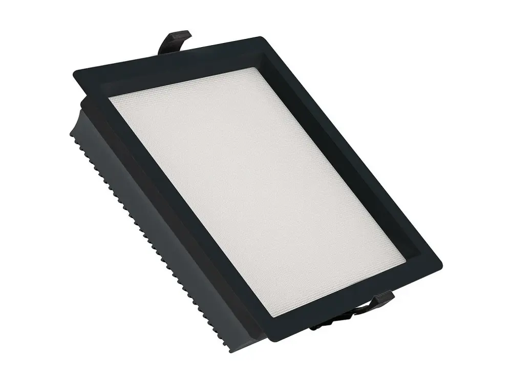 Downlight LED 30W New Aero Slim Cuadrado 130 lm/W Microprismático (UGR17) LIFUD Negro Corte 210x210 mm Blanco Cálido 280...