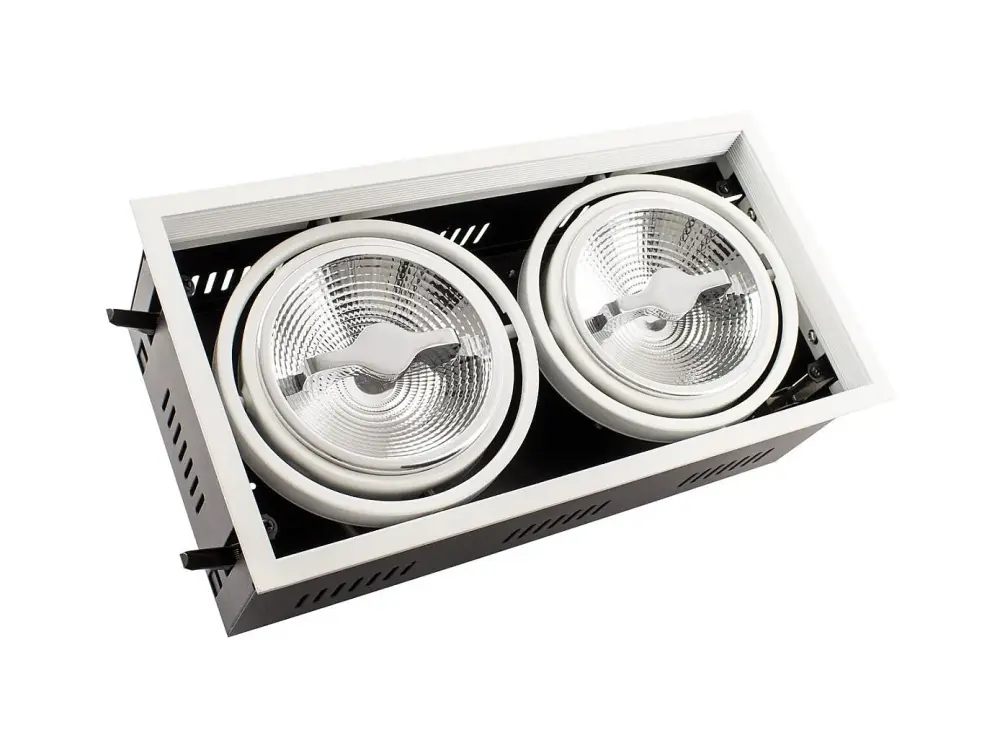 Foco Downlight LED 30W CREE-COB Direccionable AR111 Regulable Corte 315x155 mm No Flicker Blanco Frío 5500K