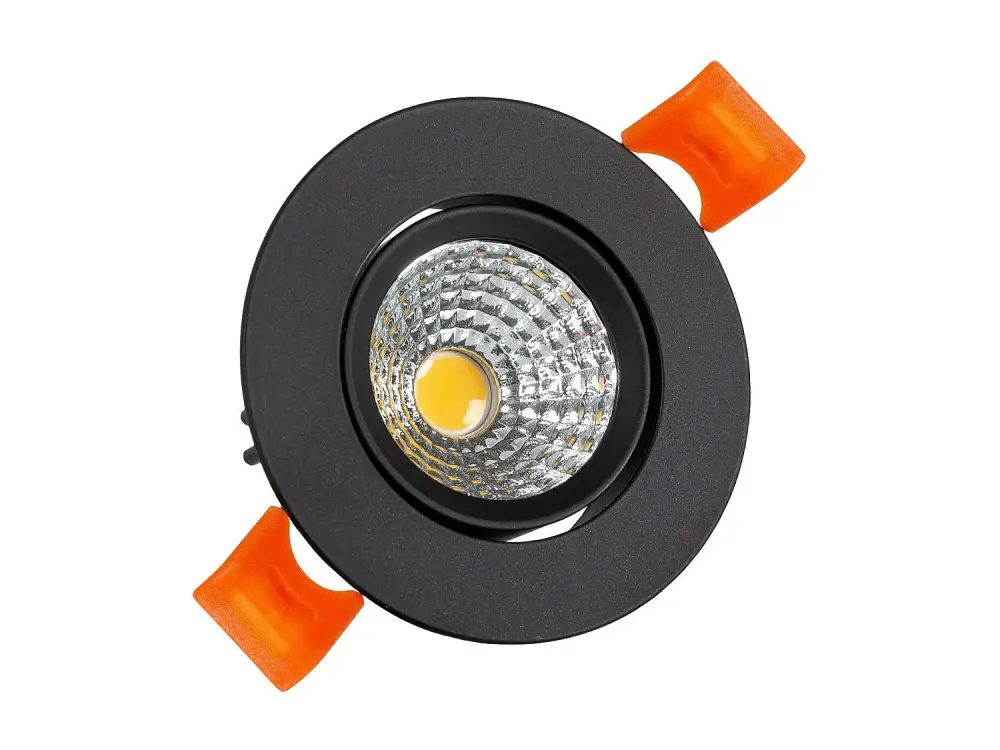 Foco Downlight LED 3W COB Direccionable Circular Negro Corte Ø55 mm CRI92 Expert Color No Flicker Blanco Neutro 4000K