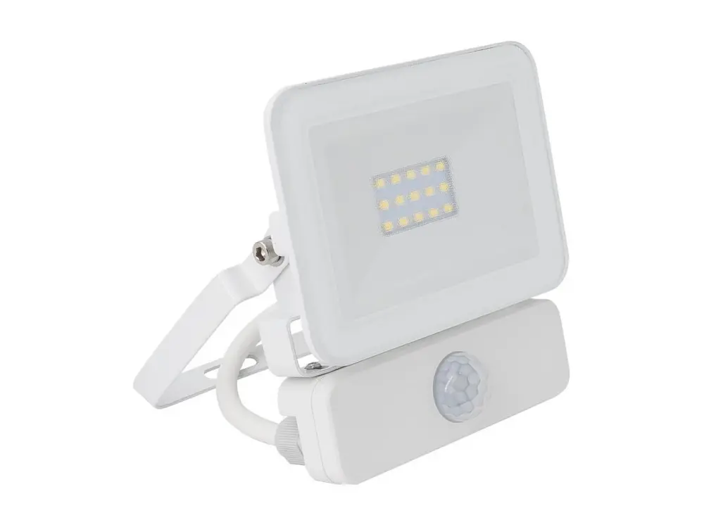 Foco Proyector LED 10W 120 lm/W IP65 Slim con Detector de Movimiento PIR Blanco Neutro 4500K