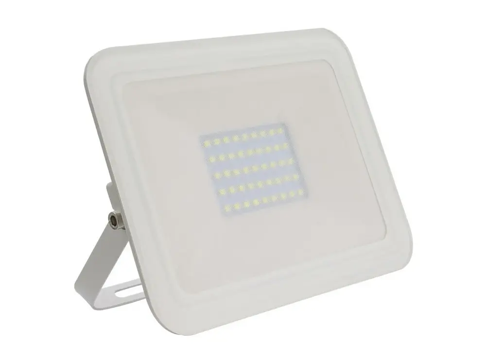 Foco Proyector LED 30W 120lm/W IP65 Slim Cristal Blanco Blanco Frío 6000K