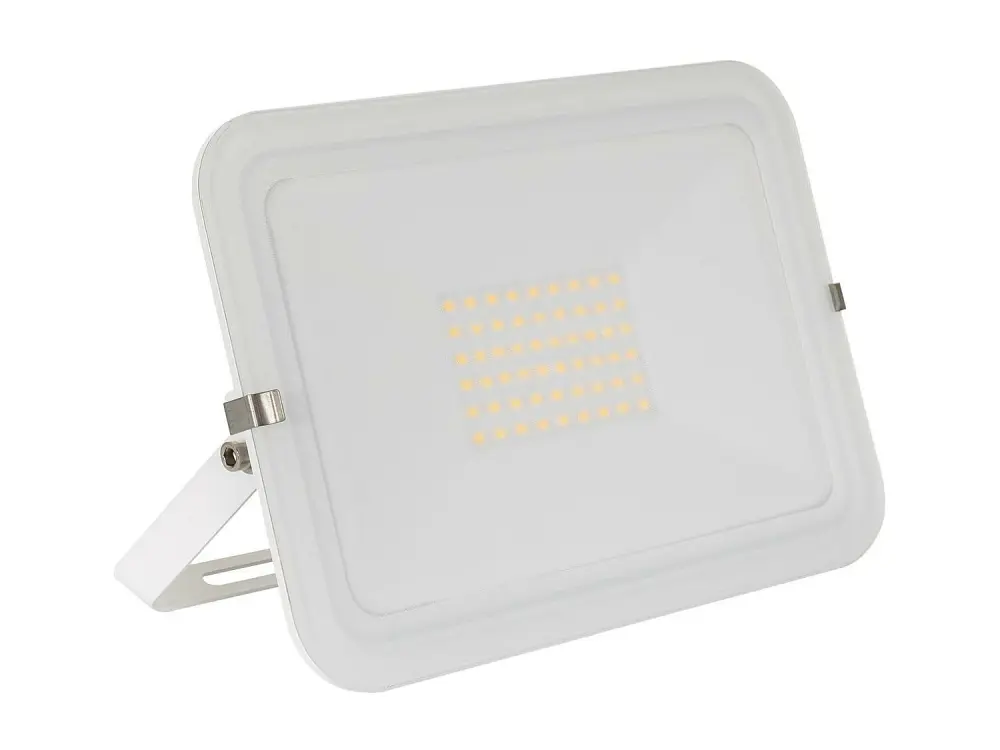 Foco Proyector LED 50W 120lm/W IP65 Slim Cristal Blanco Blanco Cálido 3000K