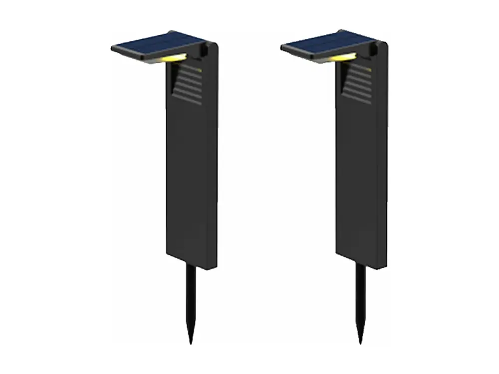 Lot de 2 balises solaires à planter LED blanc froid 2x OSTRY H41cm