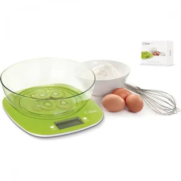 Báscula de cocina con pantalla 5kg con bol de vidrio