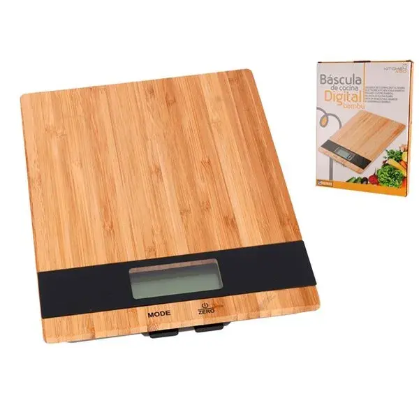 Báscula de cocina electrónico bambú 5kg