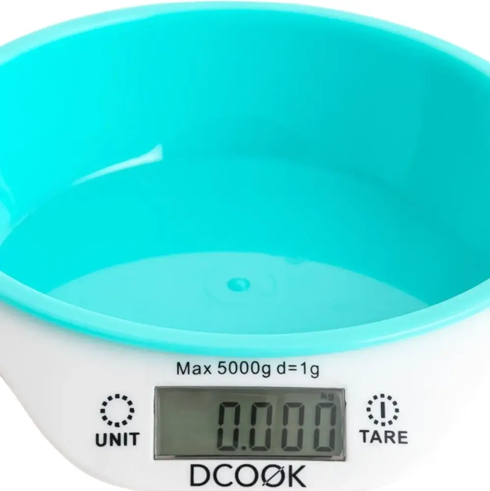 Báscula de cocina Gallery Dcook bol extraíble azul/blanco