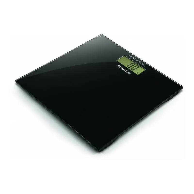 Taurus Báscula Numérico de Vidrio Templado Color Negro Hasta 180kg, Modelo Balanzza