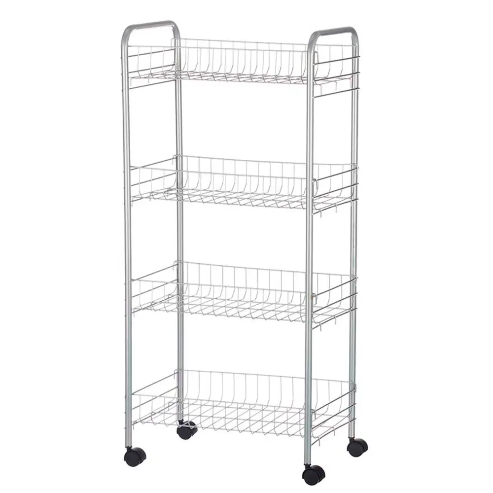 Taburete Alto Verdulero 4 pisos metalico ruedas colección kinvara