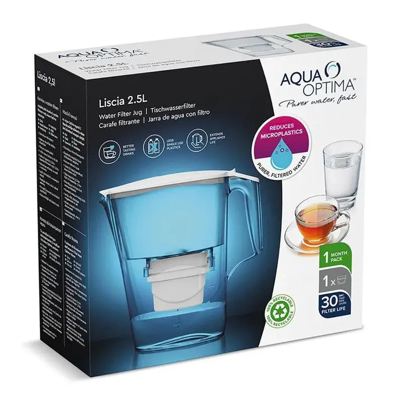 Filtro de Jarra de agua con filtro Liscia Evolve Aqua Óptima 2,5L blanco