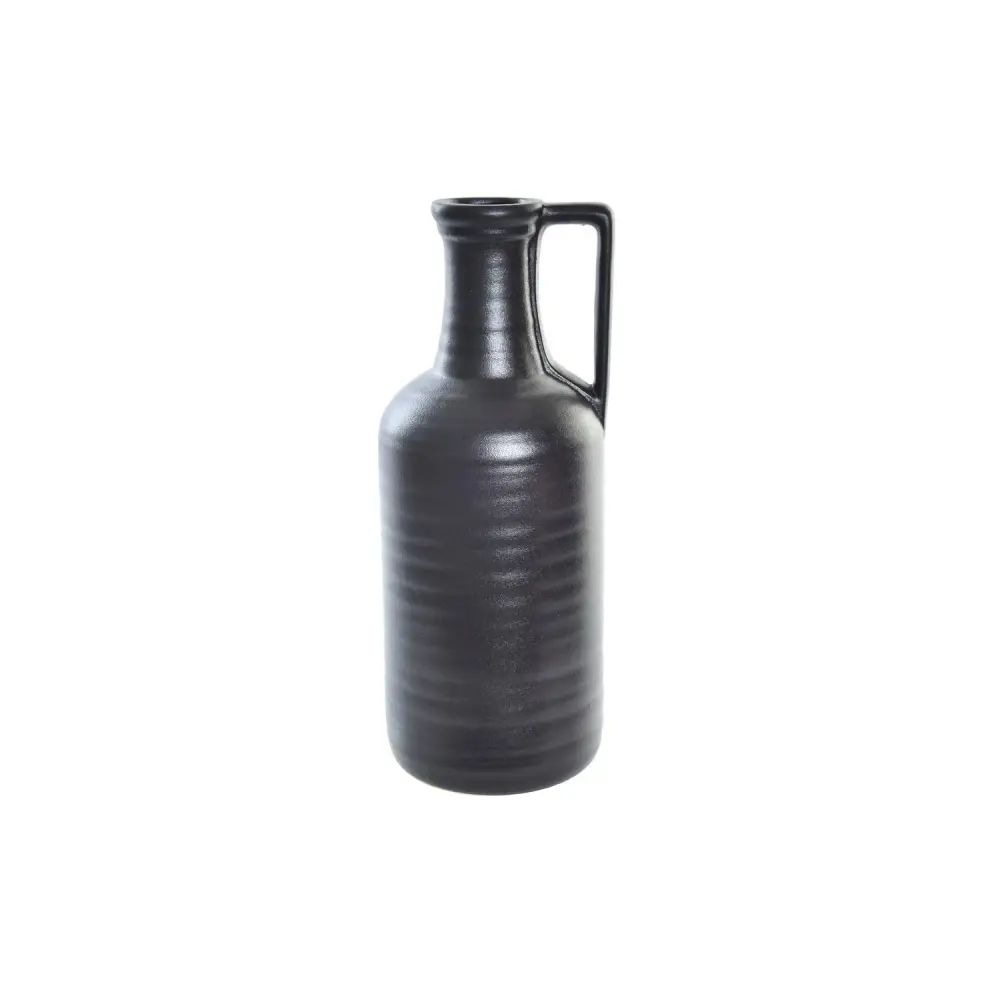 JARRON PORCELANA 13X13X32 MATE NEGRO para Flores Frescas