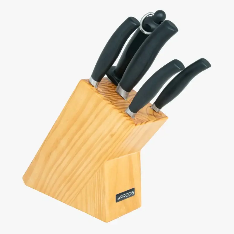 Bloc Couteaux 4 Pcs. Série Clara + Fusil Fácil de Limpiar