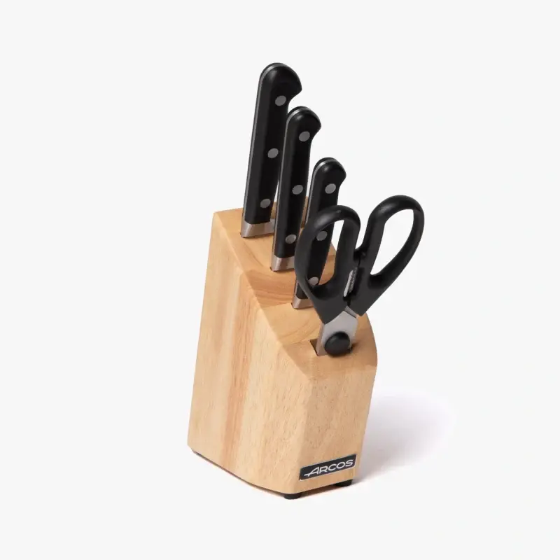 Guarda Cuchillos Set cucina 3 pezzi Serie Ópera + Forbici + Ceppo