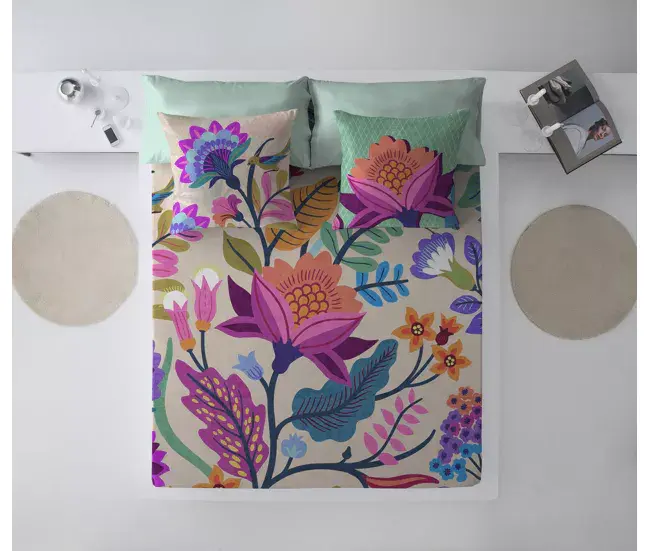 Fundas de almohada de lino JUEGO DE SÁBANAS MARENA BEIG CAMA 90