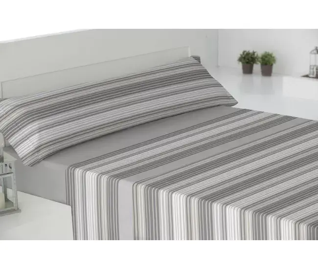 Juego Completo de Cama Juego de Sábanas Tres Piezas Milos Cama 105cm Gris