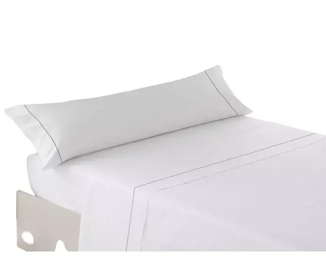 Juego de Sábanas Liso Tres piezas Blanco Cama de 90cm Donegal Collections | Incluye Fundas de Almohada
