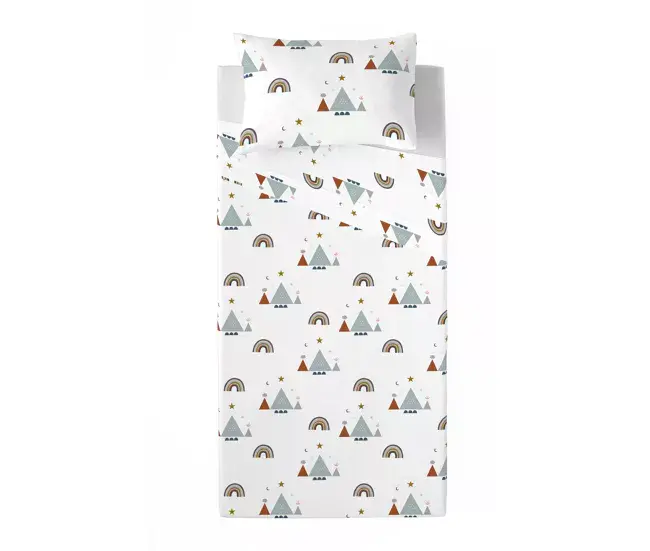 JUEGO DE SÁBANAS SUSANITA AZUL B CAMA 90 Pack de 4 Fundas