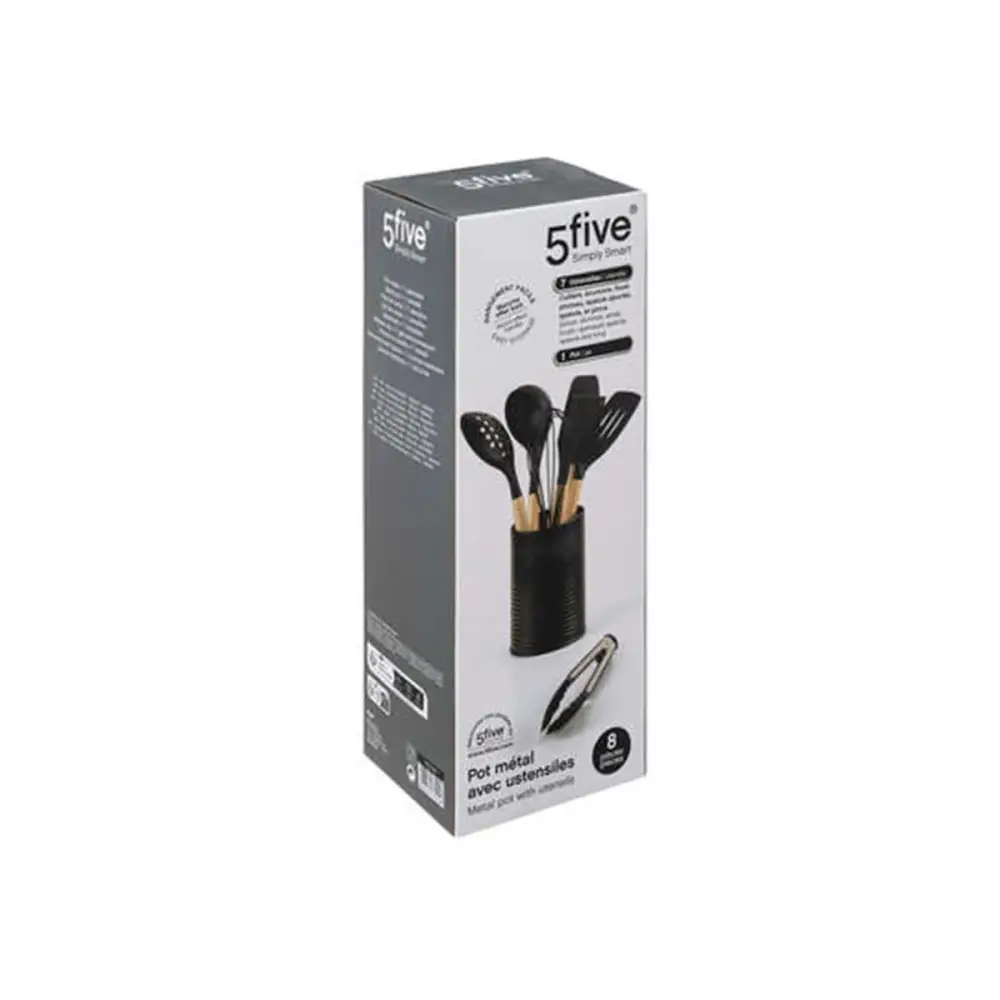 Certificado para Horno Juego de 7 utensilios de cocina con recipiente negro