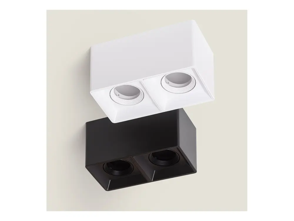 Aplique de Techo Cuadrado Doble Space Blanco