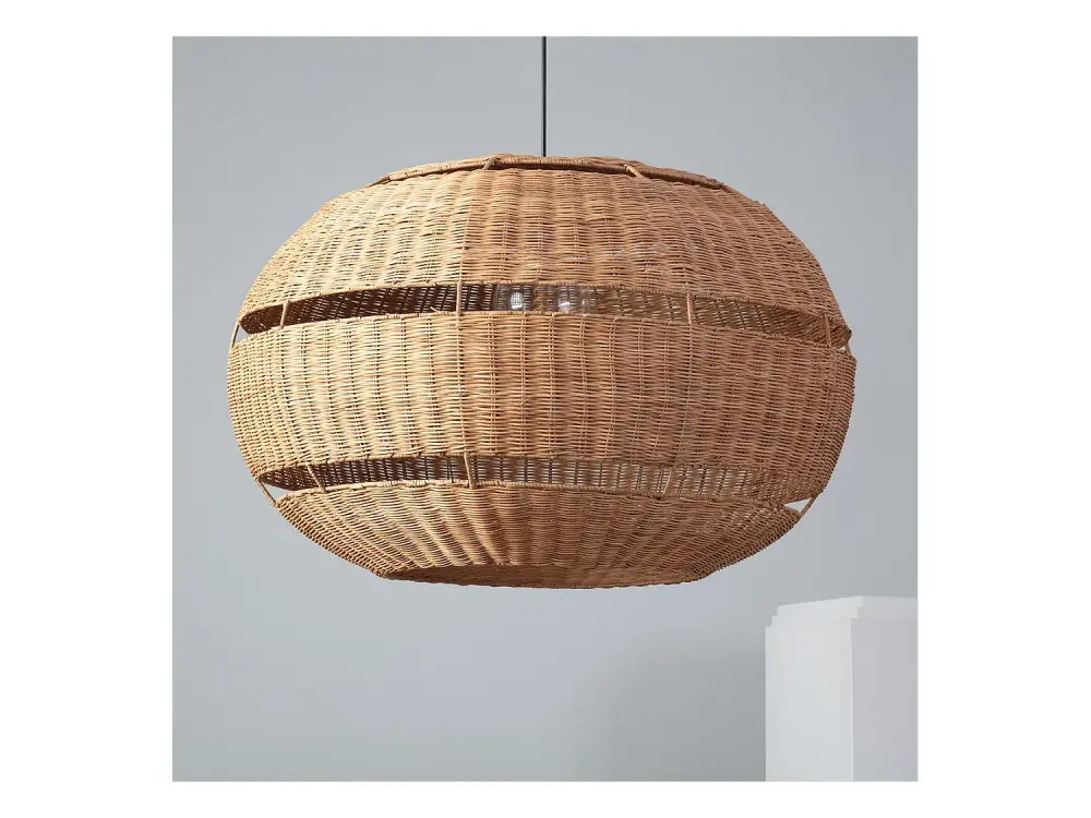 Lámpara Colgante Ratán para Exterior Oblate Bulang Ø800 mm ILUZZIA