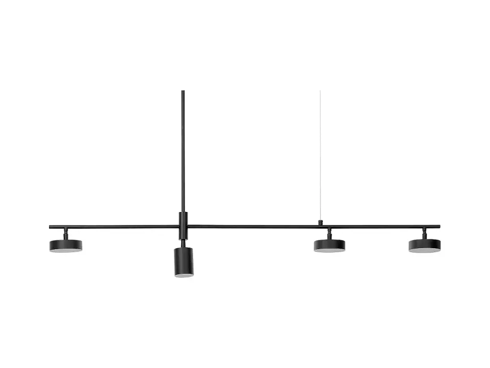 Lámpara de techo LED de metal negro 69 cm FOYLE