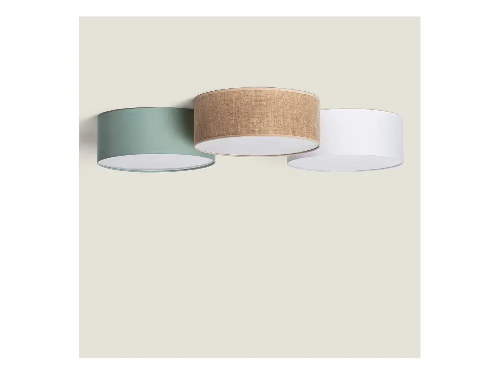 Plafón Circular Tela Ø450 mm Korsade Blanco
