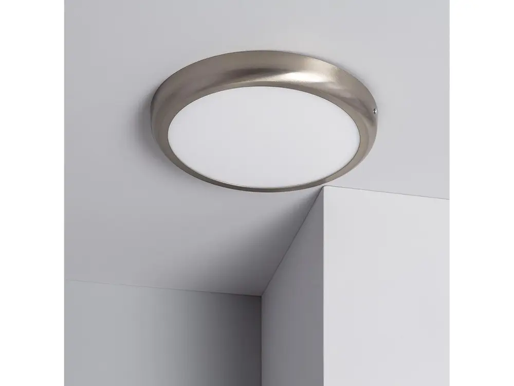 Plafón LED 24W Circular Metal Ø300 mm Design Silver