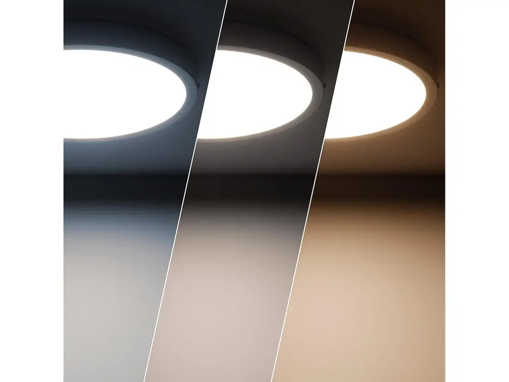 Plafón LED 24W Circular Superslim CRI90 Microprismático CCT Seleccionable UGR17 Ø280 mm Seleccionable (Cálido-Neutro-F...