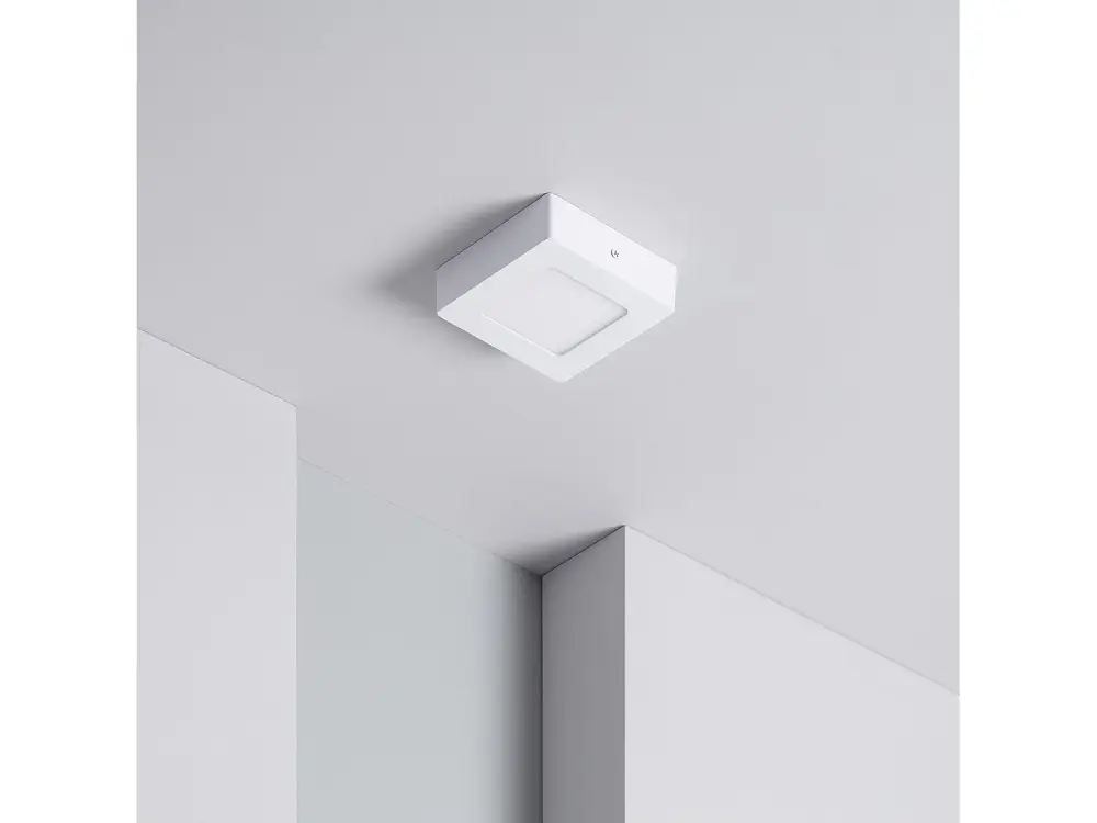 Plafón LED 6W Cuadrado 120x120mm Blanco Cálido 2800K - 3200K
