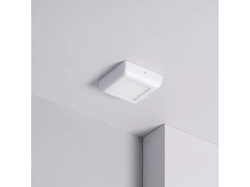 Plafón LED 6W Cuadrado Metal 122x122 mm Design White Blanco Frío 6000K - 6500K