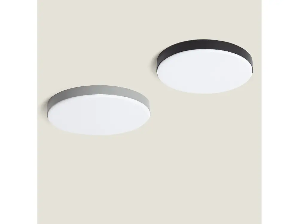Plafón LED Exterior 24W Circular Ø220 mm Regulable Gris