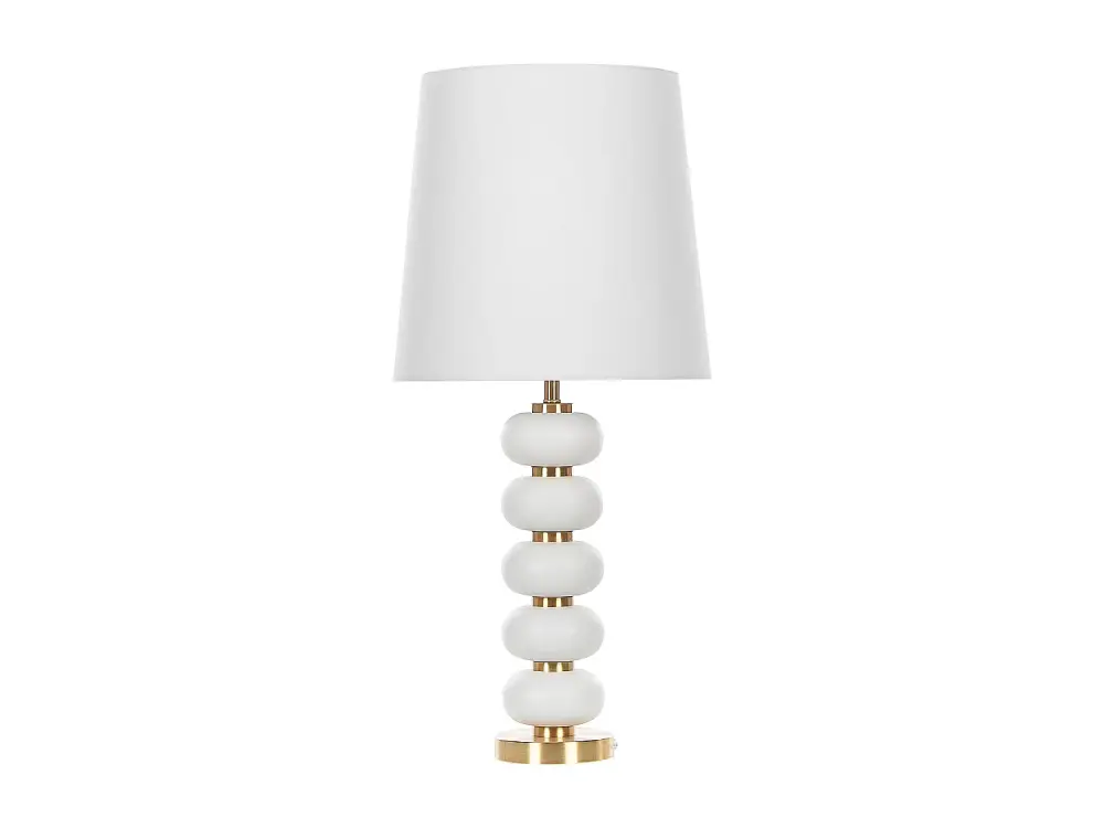 Lámpara de mesa de metal blanco/dorado 80 cm FRIO
