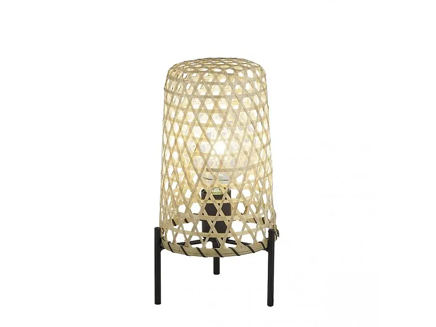 Sobremesa De Bambu Lagoa Para Bombilla 60w E-27 De