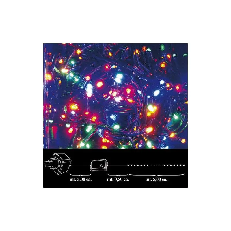 Luces navidad 100 LEDs color interior / exterior ip44 Fácil Instalación