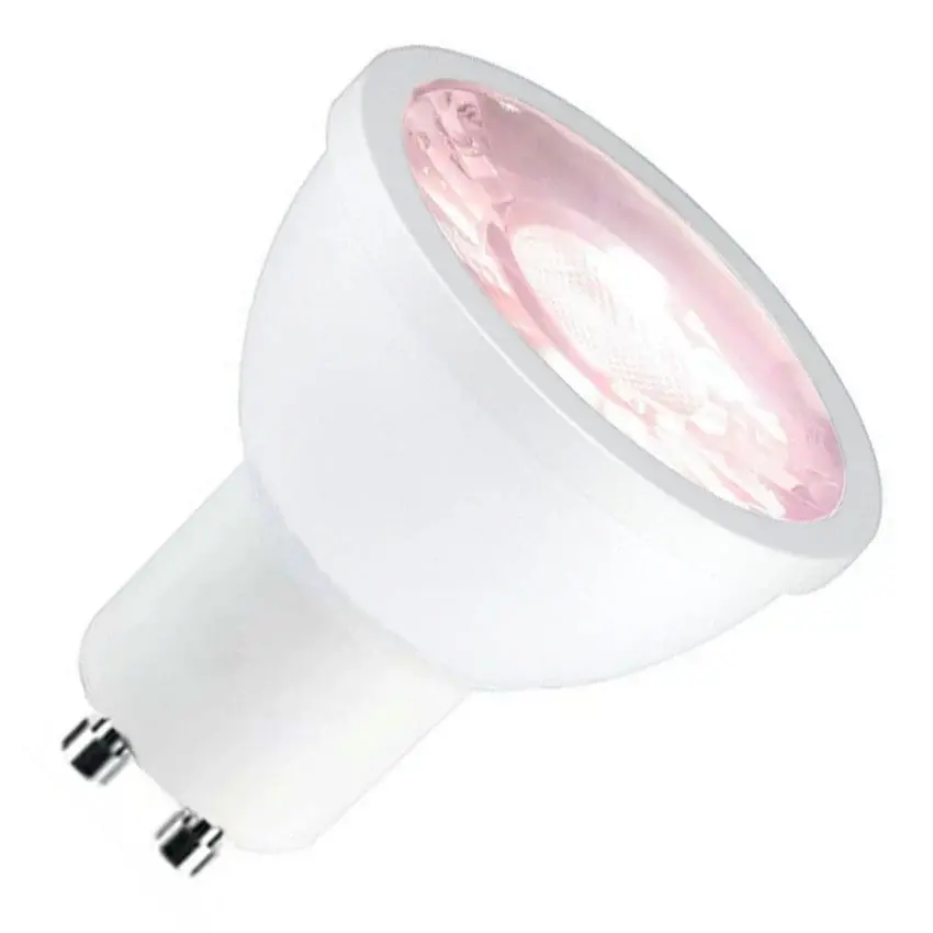 Bombilla LED COB GU10 6W Luz Rosada Singular Carne