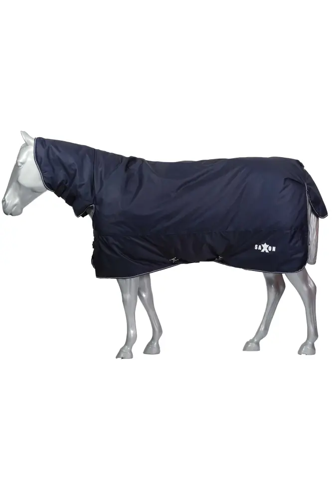 Manta de Exterior Pesada 600D con Cubre Cuello Combo Defiant, 300g Dark Blue/White 150 con Certificación Oeko-Tex