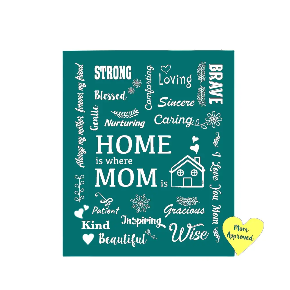 Ultra Suave Algodón Egipcio Jubeely - Manta de franela Selecto "Home is Where Mom is"