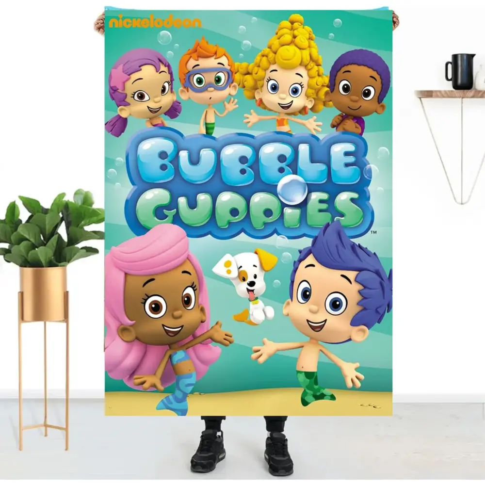 Bubble Guppies- Manta de franela mullido, 50"x60" con Certificación Oeko-Tex