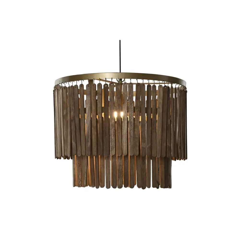 LAMPARA TECHO MANGO ACERO 60X60X48 DORADO