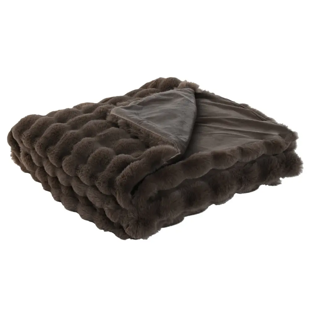 MANTA POLIESTER 220X240X1 850 GSM CAMA MARRON