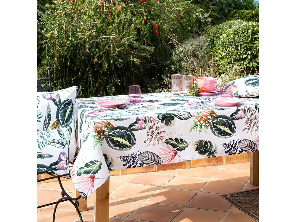 Mantel de algodón resinado multi 140x140 cm TROPALM