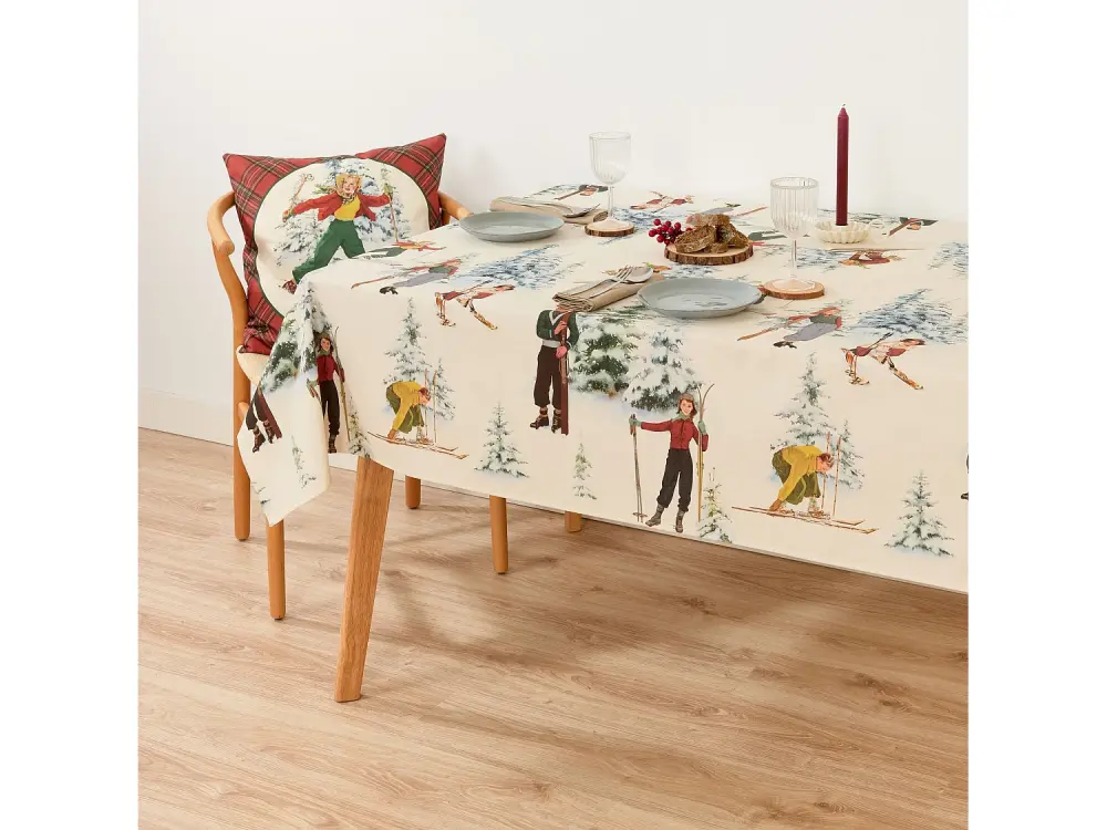 Mantel antimanchas tacto tela Christmas Sky de 200x155 cm